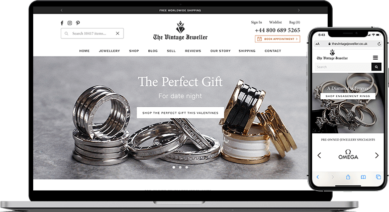 The Vintage Jeweller website The Vintage Jeweller website